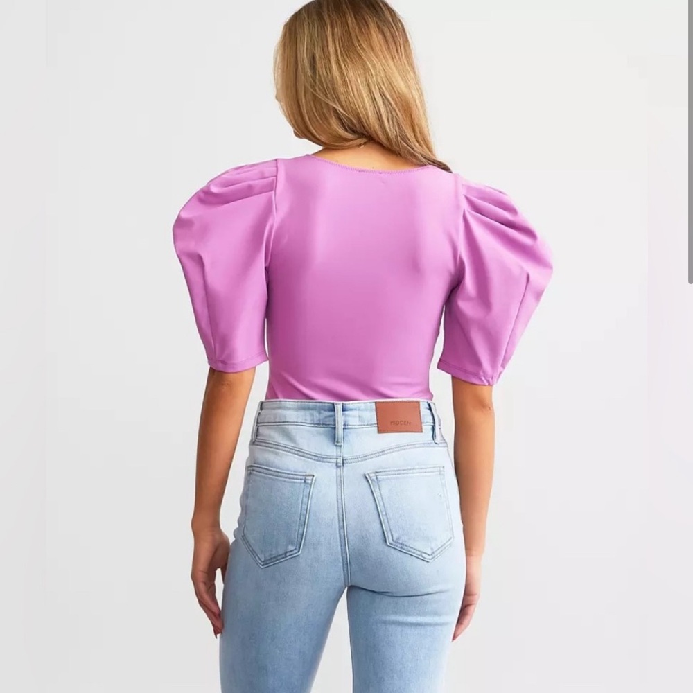 Free People‎ Va Va Voop Bodysuit in Wildberry Purple. - Picture 3 of 11